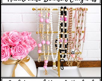 Handmade Beaded Lanyard | Breakaway Teacher Badge Holder | Cute ID Badge Lanyard | Nurse Lanyard | Beaded Badge Necklace | Teacher Gift