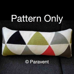 Crochet Triangle Cushion Pattern image 1