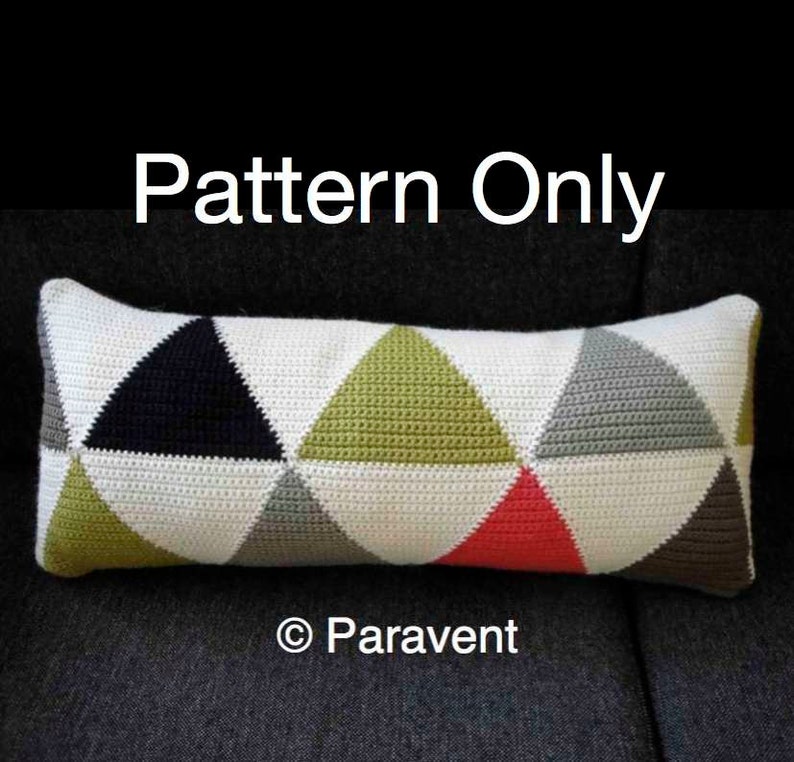 Crochet Triangle Cushion Pattern image 1