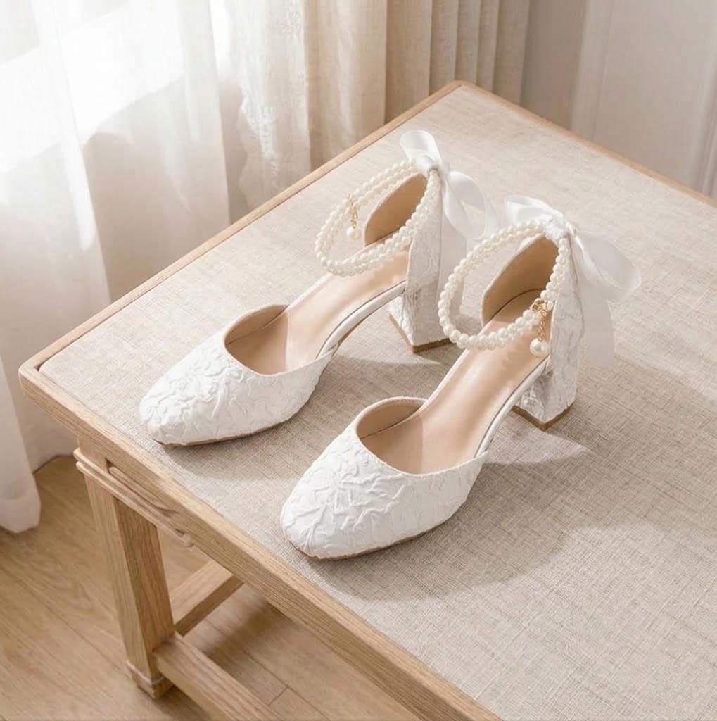 knee length dresses for ladies Open-Toe Low-Heel Stiletto Silver Formal Prom Shoes– PromGirl main image 1