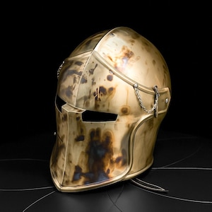 Barbuta  Commando Antique Helmet – 18GA Medieval Knight Steel Armor for Cosplay & Collectors