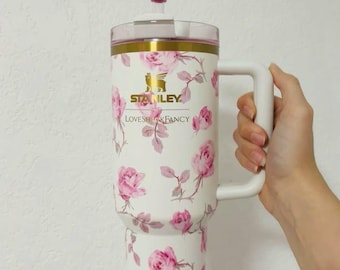 Stanley X Love Shack Fancy Ribbon Rosa 40oz Tumbler 100% Authentic Limited