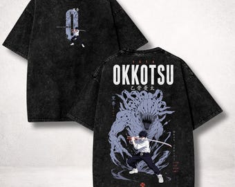 Anime Yuta Okkotsu Shirt, Rika Curse Washed Anime Tee, Vintage Bootleg JJK Manga Streetwear Fan Gift