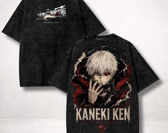 Tokyo Ghoul Kaneki Ken Shirt, One Eyed Ghoul Washed Anime Tee, Vintage Bootleg Manga Streetwear Fan Gift
