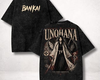 Anime Unohana Shirt, Retsu Unohana Bankai First Kenpachi Vintage Washed Anime Tee, Soul Reaper Streetwear Gift