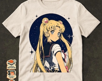 Anime-T-shirt Sailor Moon Usagi Tsukino, Magical Girl Streetwear-T-shirt