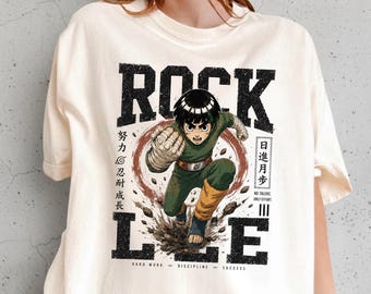 Shirt Naruto Rock Lee, No Talent Only Effort Anime Tee, Hard Work Ninja Washed Vintage Manga Streetwear, Lee Fan Gift