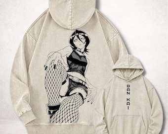 Bleach Rukia Kuchiki Shirt, Bankai Anime Hoodie, Washed Manga Tee, Soul Reaper Fan Merch, Otaku Streetwear Gift