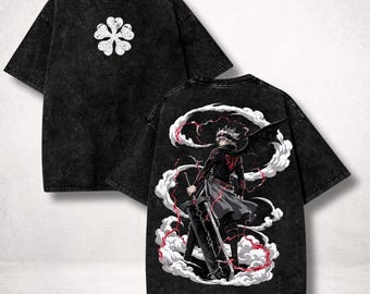 Anime Asta Shirt, Devil Union Asta Washed Anime Tee, Black Bulls Manga Bootleg Streetwear, Anime Fan Gift