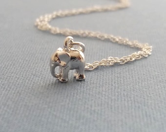 Tiny Silver Lucky  Elephant Necklace