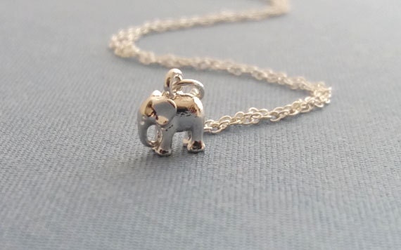 tiny elephant necklace