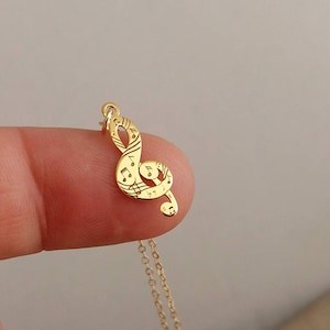 Gold Clef Treble Necklace: Gifts For Musician