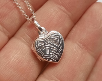 Sterling Silver Heart Locket Necklace