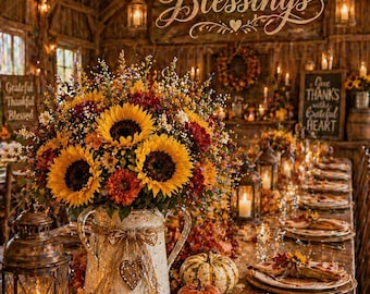 Thanksgiving/Fall Blessings Digital Greeting Card