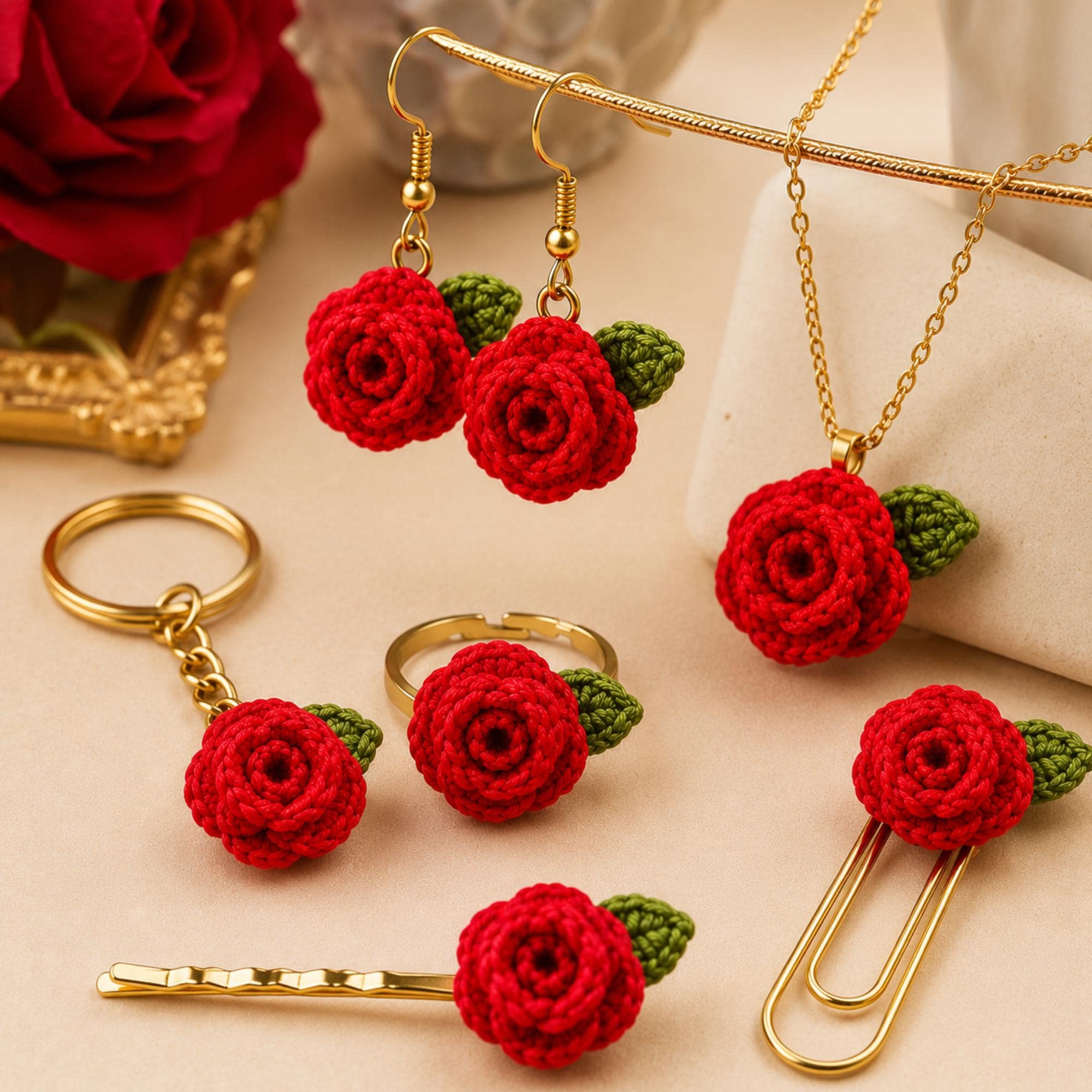 Mini Crochet Rose Tutorial