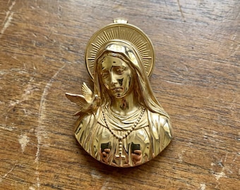 Colgante de Nuestra Señora de los Dolores hecho a mano, collar de la Virgen María, regalo religioso católico, joyería cristiana para mujer.