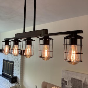 Adjustable Kitchen Hanging Chandelier | Island Chandelier | Kitchen Island Light | Modern Chandelier | Linear Pendant Light
