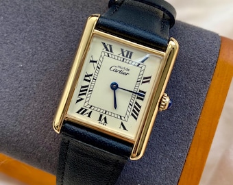 Cartier カルティエ 腕時計 レディース ヴィンテージ 証明書付き 本物のレディース 1984年製 ヴィンテージ カルティエ タンク クォーツ