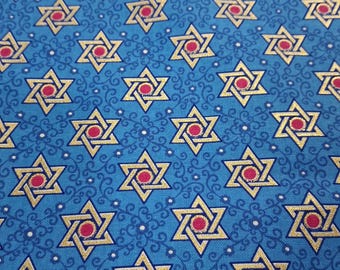 Star of Peace cotton fabric, 1 Yard of fabric