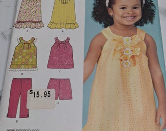 Girls dress, Pants and Shorts Pattern