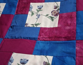 Handmade Full Size Floral Quilt Top