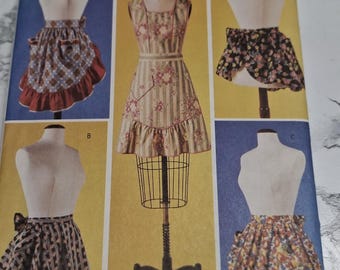 Vintage Ladies Apron Patterns, 5 Different styles