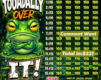 Tablero de bingo de Toadally Over It