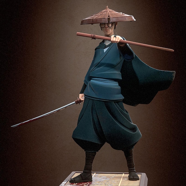 Blue Eye Samurai Mizu Model – Licensed Resin 3D Printed Fan Art – Multiple Sizes Ready to Paint