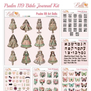 Psalm 119 Bijbeldagboekbundel, 50% korting met Bijbeldagboekklasse.   Zowel digitaal als afdrukbaar.