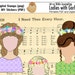 Art Journaling or Bible Journaling Girls with Garlands in their Hair 3 Lovely Ladies: Colors match Bible Journal Kits