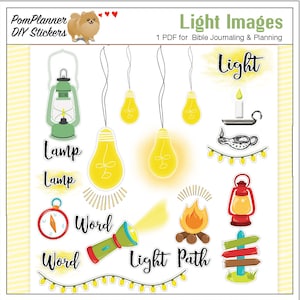Light Images Stickers for Bible Journaling (PDF)