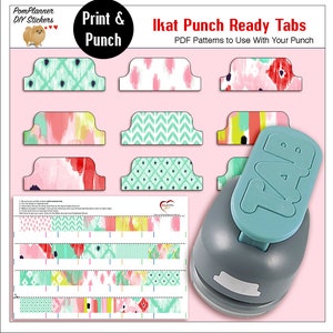 Moucuny 2 Pcs File Tab Punch for Crafting 1.5 Inches 2 Shapes DIY Index Tab  Puncher Label Tag Paper Punch for Scrapbooking Journaling Bible Book Tabs