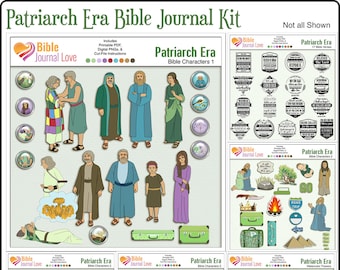 Patriarch Era Bible Journal Bundle  Both Digital 'n Printable. Purple, Green Genesis 12-50. Class Available