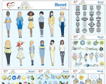 Blessed Bible Journal Kit: Digital Scrapbook (Printable)