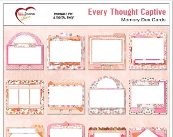 12 Every Thought Captive Faith Dex Cards  Printable Memory Dex PDFs or use Digitally as Backgrounds