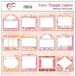 12 Every Thought Captive Faith Dex Cards  Printable Memory Dex PDFs or use Digitally as Backgrounds