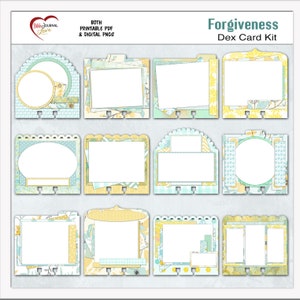 12 Forgiveness Memory Dex Card Backgrounds Green, Turquoise, Gold