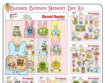 Kit de tarjetas de memoria Bunnies Memory Dex: Diario bíblico (digital e imprimible)