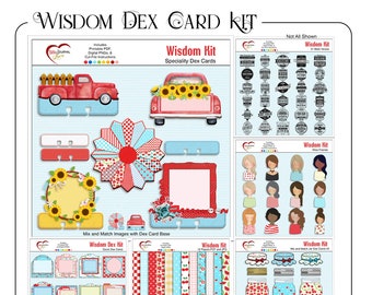 Wisdom Bible Journal Dex Card Bundle Kit, Bible Journaling Bundle 31 Bible Verses  Both Digital & Printable