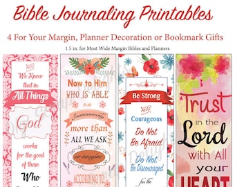 Bible Verse Journaling Strips: Printable Planner Decoration (Digital Download)