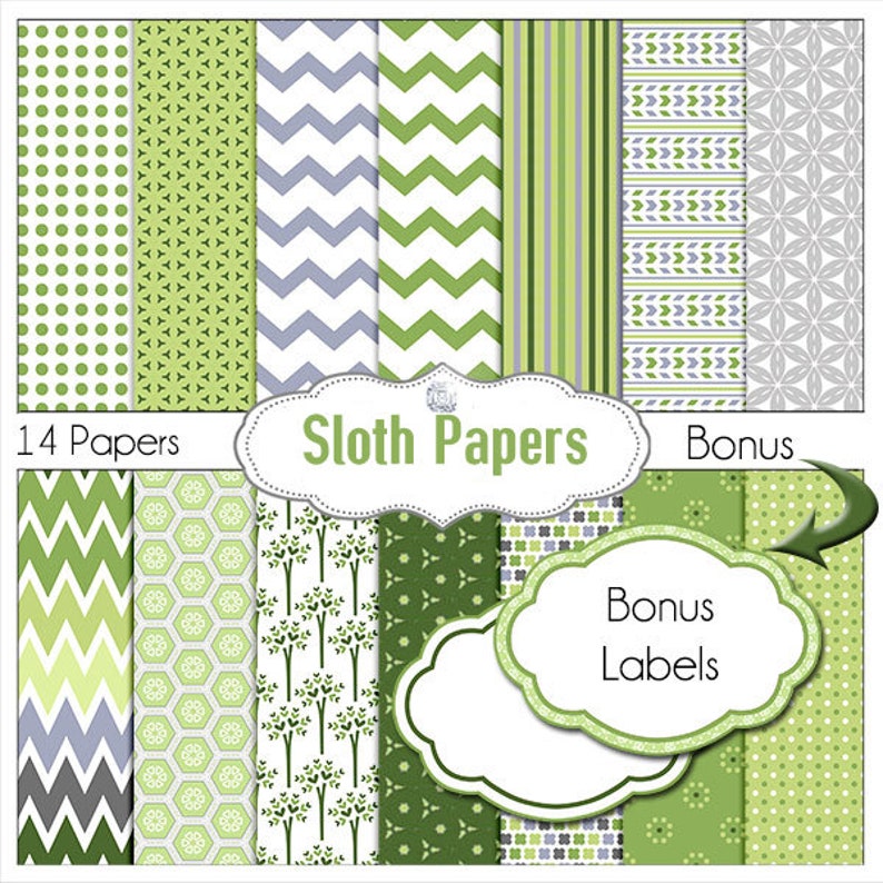 Sloth Bible Journaling Kit Printables and Digital Kits: Art Clip Art Images image 4