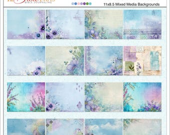 Pagine del diario Creation Junk: sfondi artistici della Bibbia con tecniche miste (download digitale)