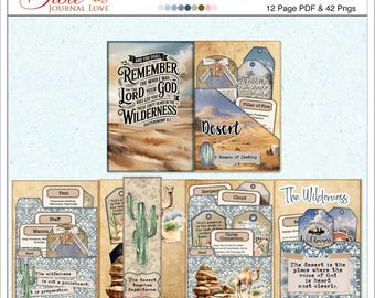 Kit di diario biblico nel deserto: studio delle Scritture dell'Esodo (download PDF e PNG)