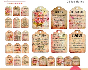 SALE: Printable Who I am In Christ ID Bible Journal Cards, Washi Tape into your Bible or Put on Key Ring as Gift