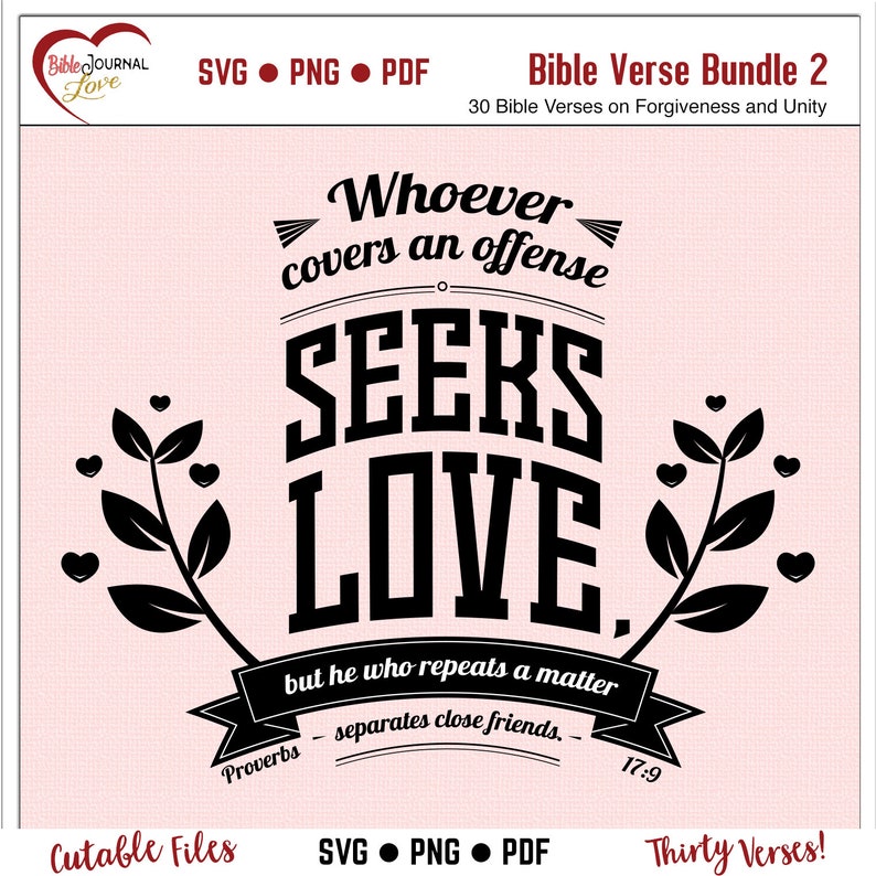 Download 30 Bible Verse Bundle 2 Forgiveness & Unity Theme in ...