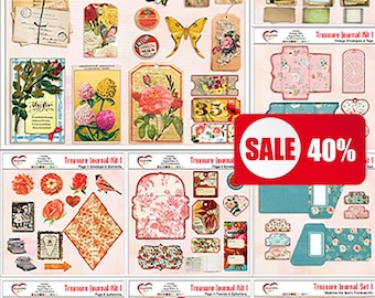 Printable Treasure Journal Kit: Vintage Ephemera (Digital Download)