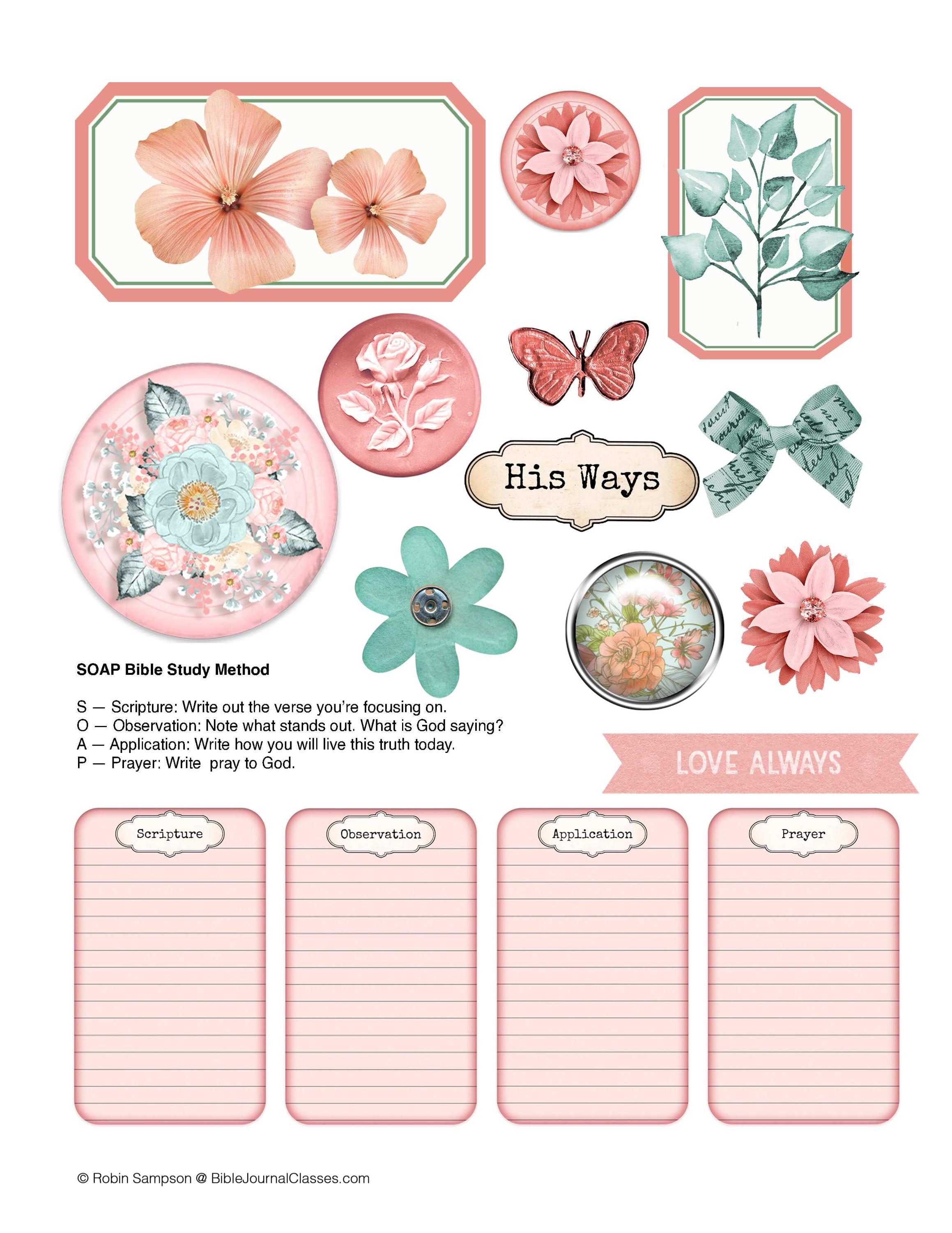 Walk by Faith Bible Journal Kit | Scripture Tags & Pockets, Junk ...