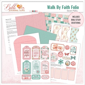 Walk by Faith Bible Journal Kit | Scripture Tags & Pockets, Junk ...