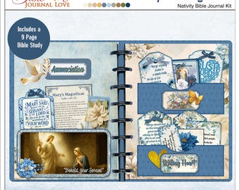 Kit diario biblico della Natività del cuore volenteroso di Maria, materiale effimero stampabile