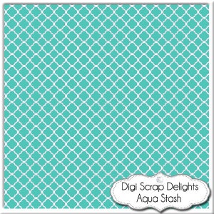 Aqua Scrapbook Paper, Instant Download, for Digital Scrapbooking, Web Design, Crafts image 3